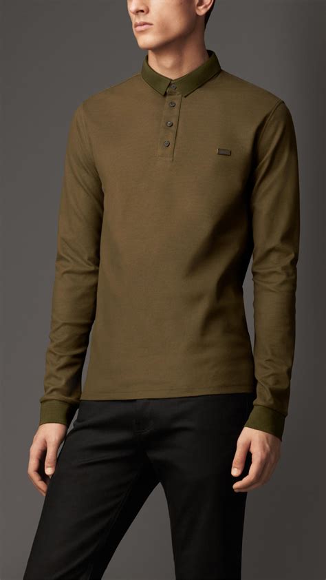 long sleeve men's burberry shirts|burberry polo shirt men authentic.